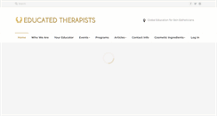 Desktop Screenshot of educatedtherapists.com