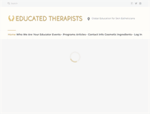 Tablet Screenshot of educatedtherapists.com